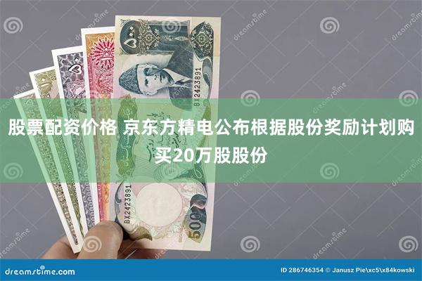 股票配资价格 京东方精电公布根据股份奖励计划购买20万股股份