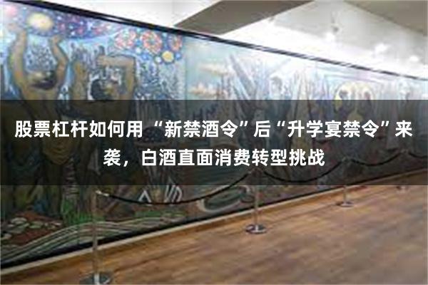 股票杠杆如何用 “新禁酒令”后“升学宴禁令”来袭，白酒直面消费转型挑战